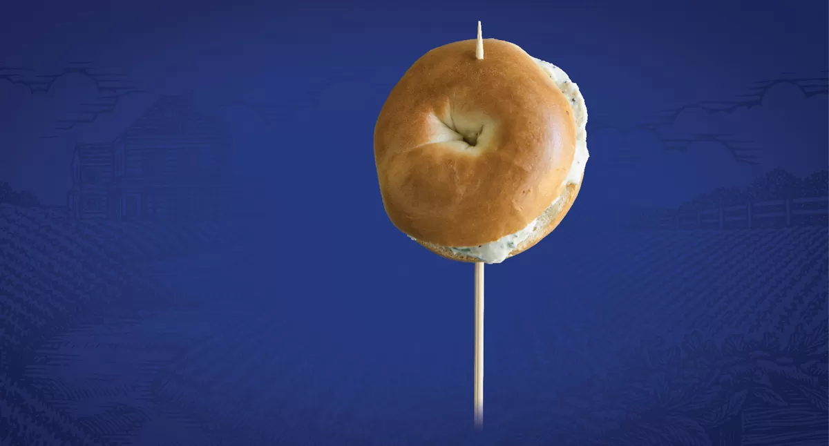 Mini Bagel with Mustard Cream Cheese