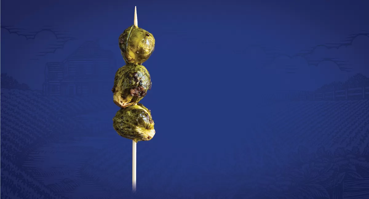 Roasted Brussels Sprouts with Mustard Balsamic Marinade