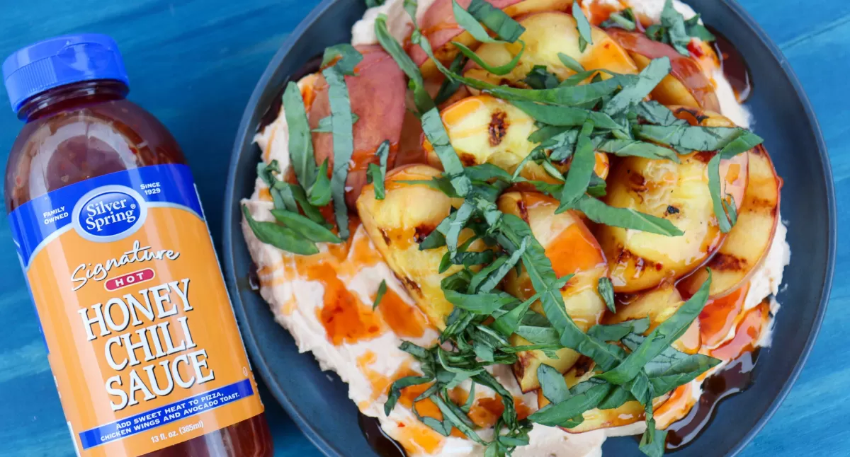 Grilled Peaches with Whipped Feta