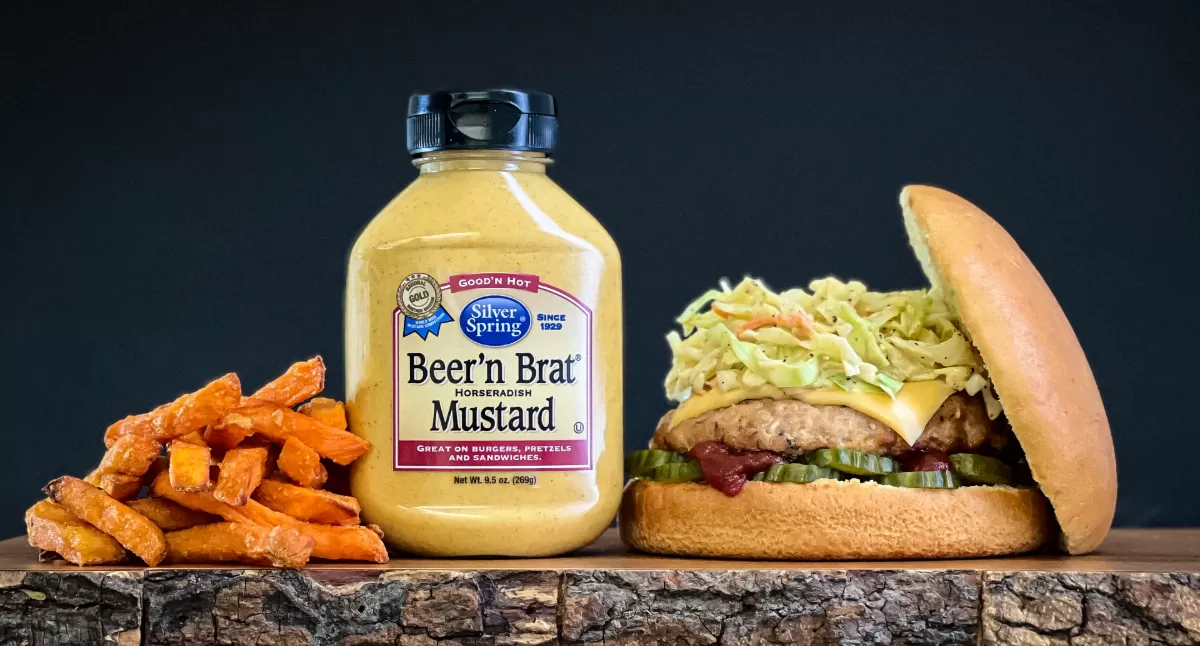 Turkey Burgers with Mustard Slaw
