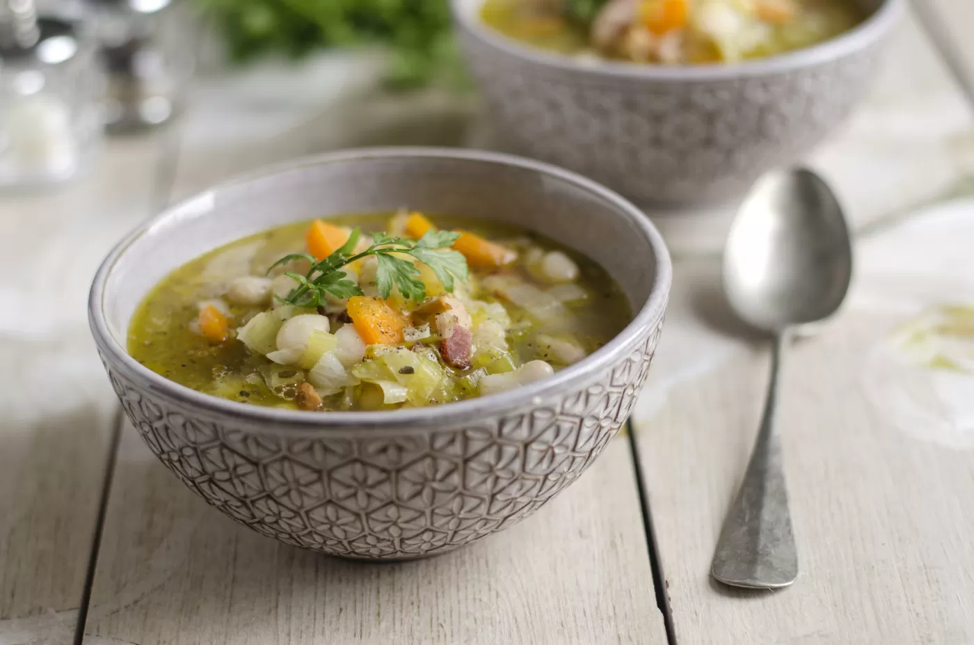Vegetable Soup with Beans & Horseradish