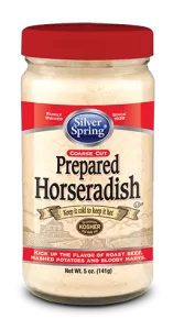 Silver Spring Kosher Prepared Horseradish in an 5 oz jar with red lid